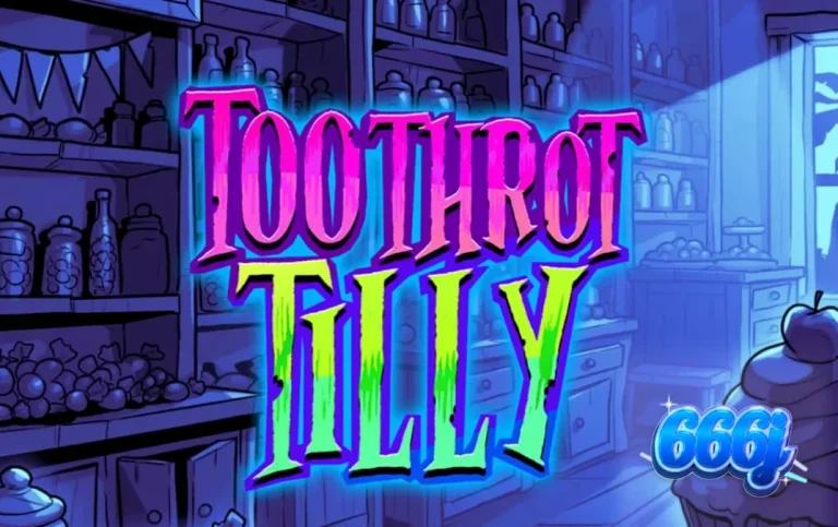 Tampilan visual slot Toothrot Tilly dengan karakter Tilly dan Peri Gigi